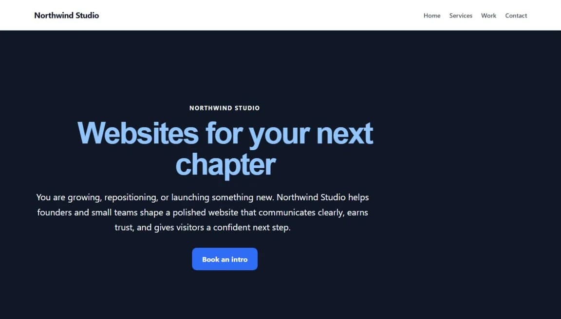 Northwind Studio website preview